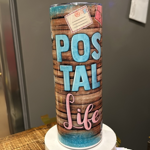 NWT POSTAL LIFE W/usps details  20 oz stainless steel tumbler - Picture 1 of 9